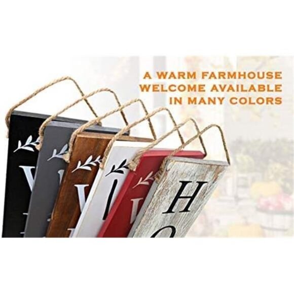 Tall Outdoor Welcome Sign For Front Door, 2 Sided 5 ft Black Welcome Sign,Wooden - Picture 5 of 7